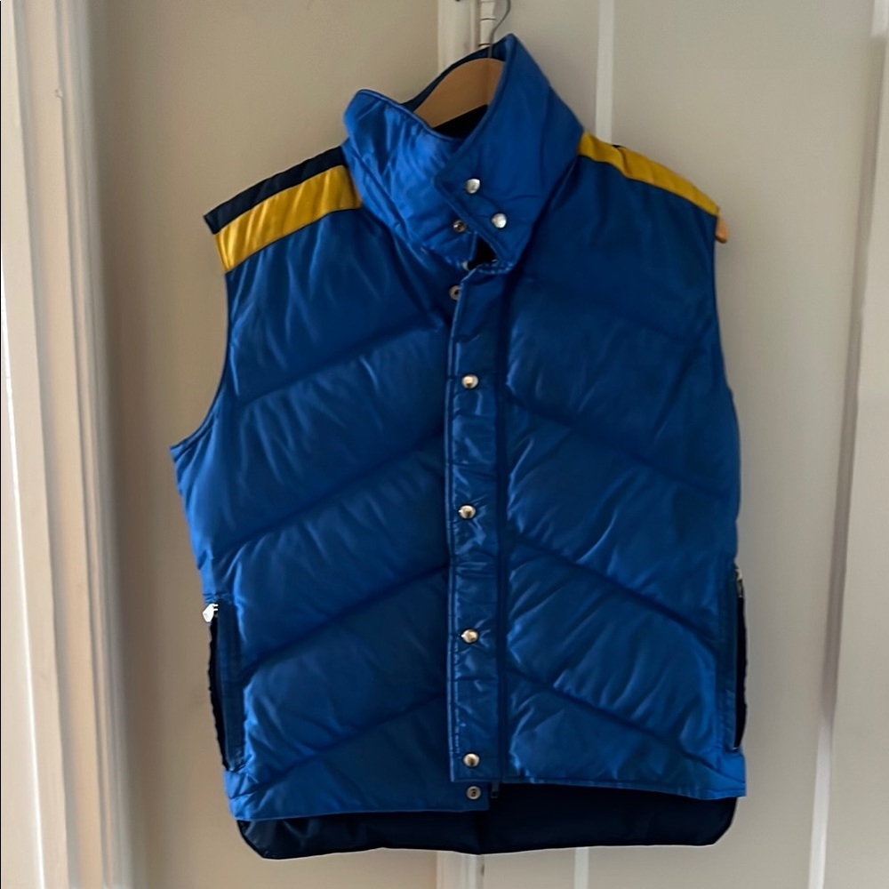 Retro Blue Puffer Vest